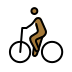 person biking, medium-dark skin tone